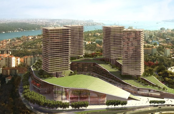 	 Luxury Istanbul City Centre Apartments For Sale -Home Office Concept - Complex view