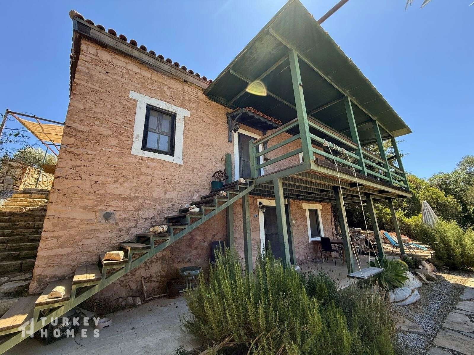 Rural Stone House & Bungalow In Bodrum For Sale - Stone house