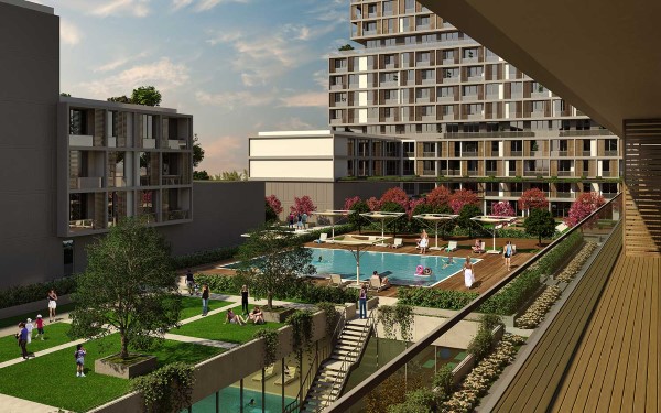 	 Investment Apartments For Sale In Istanbul - Close To The Airport - Complex view