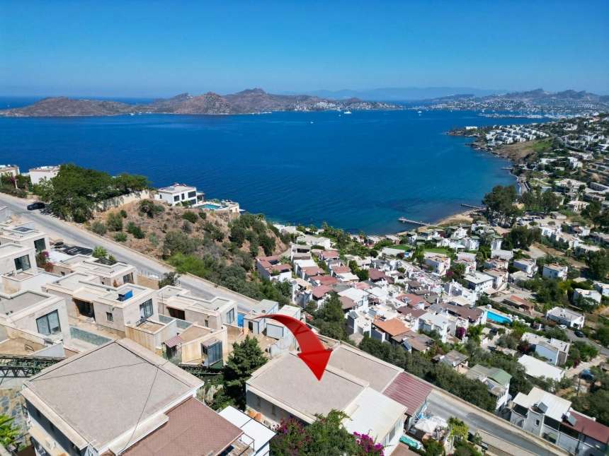 Inviting Apartment For Sale In Bodrum - Arial view of the property position