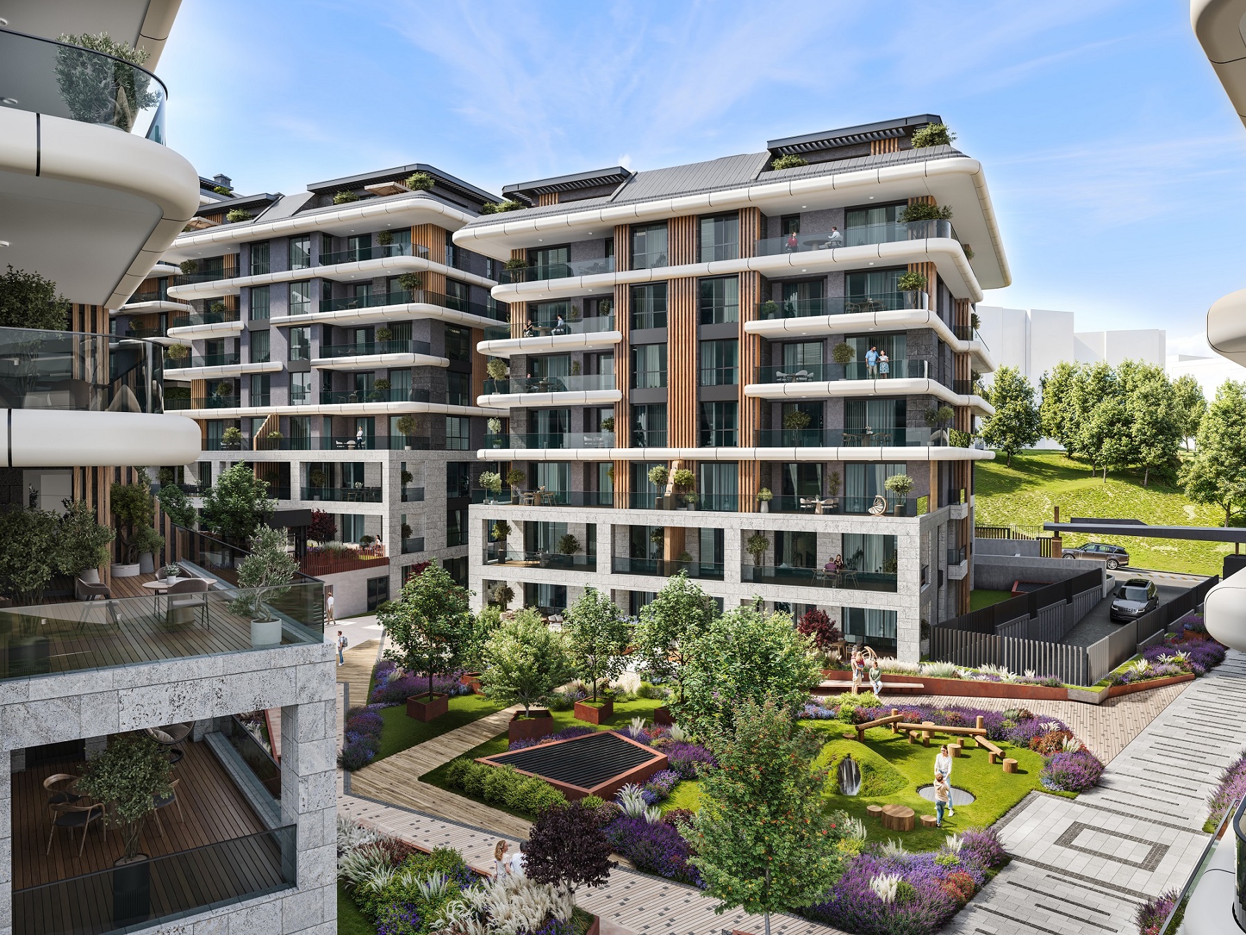 Dynamic City Centre Istanbul Property For Sale - Beautifully landscaped social areas