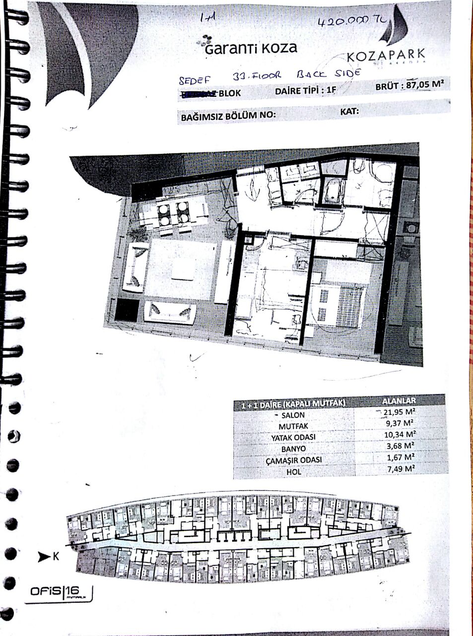 Bachesehir Apartments-  Ready To Move In - 1 Bedroom floor plan
