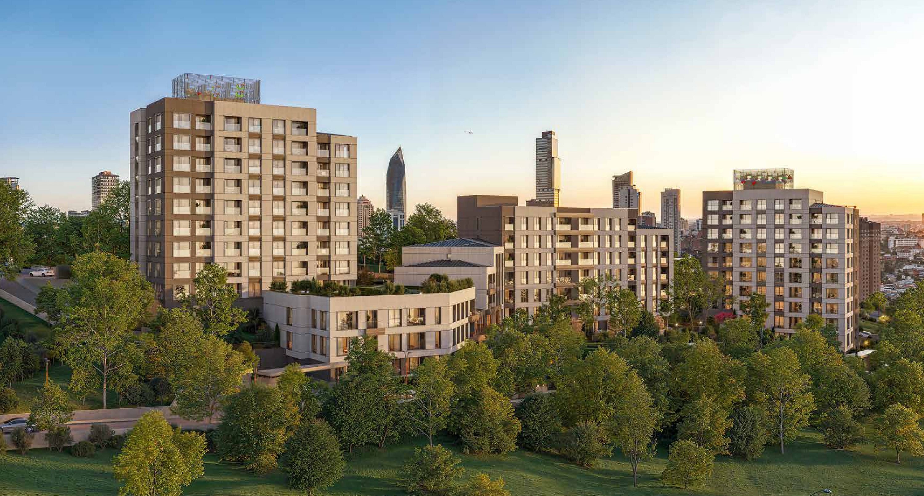 Off-Plan Asian Istanbul Property For Sale - A beautiful complex in nature