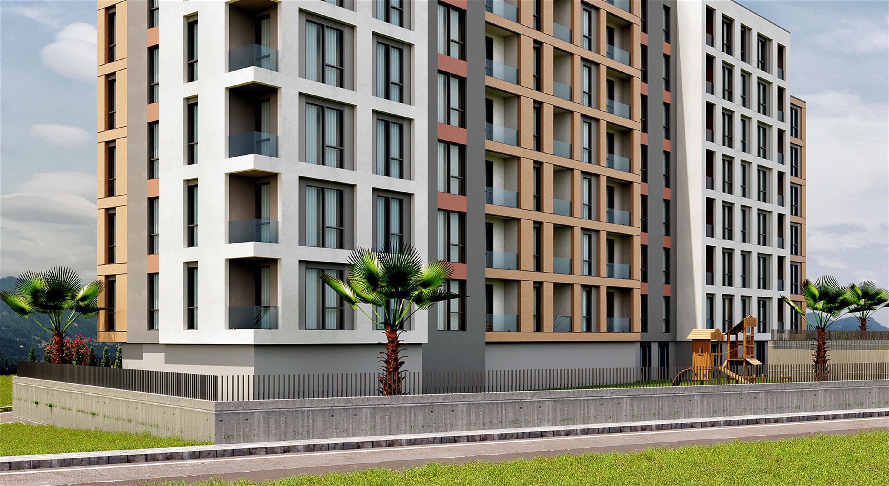 Istanbul City Centre Apartments For Sale In Eyup - A modern complex of apartments