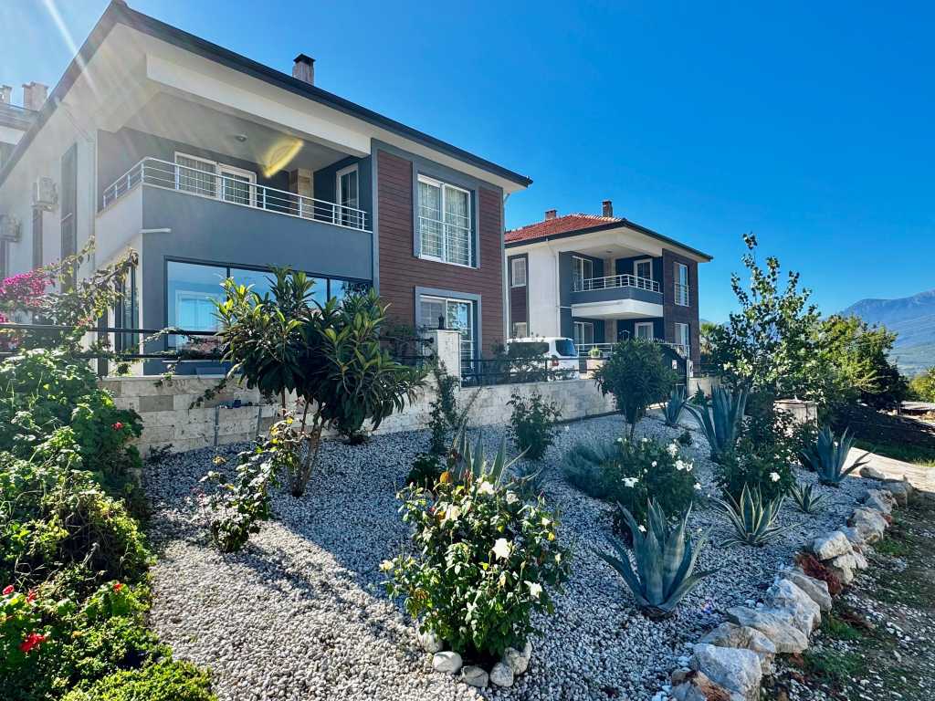 Detached Private Villa In Fethiye For Sale - Main view of the villa and garden