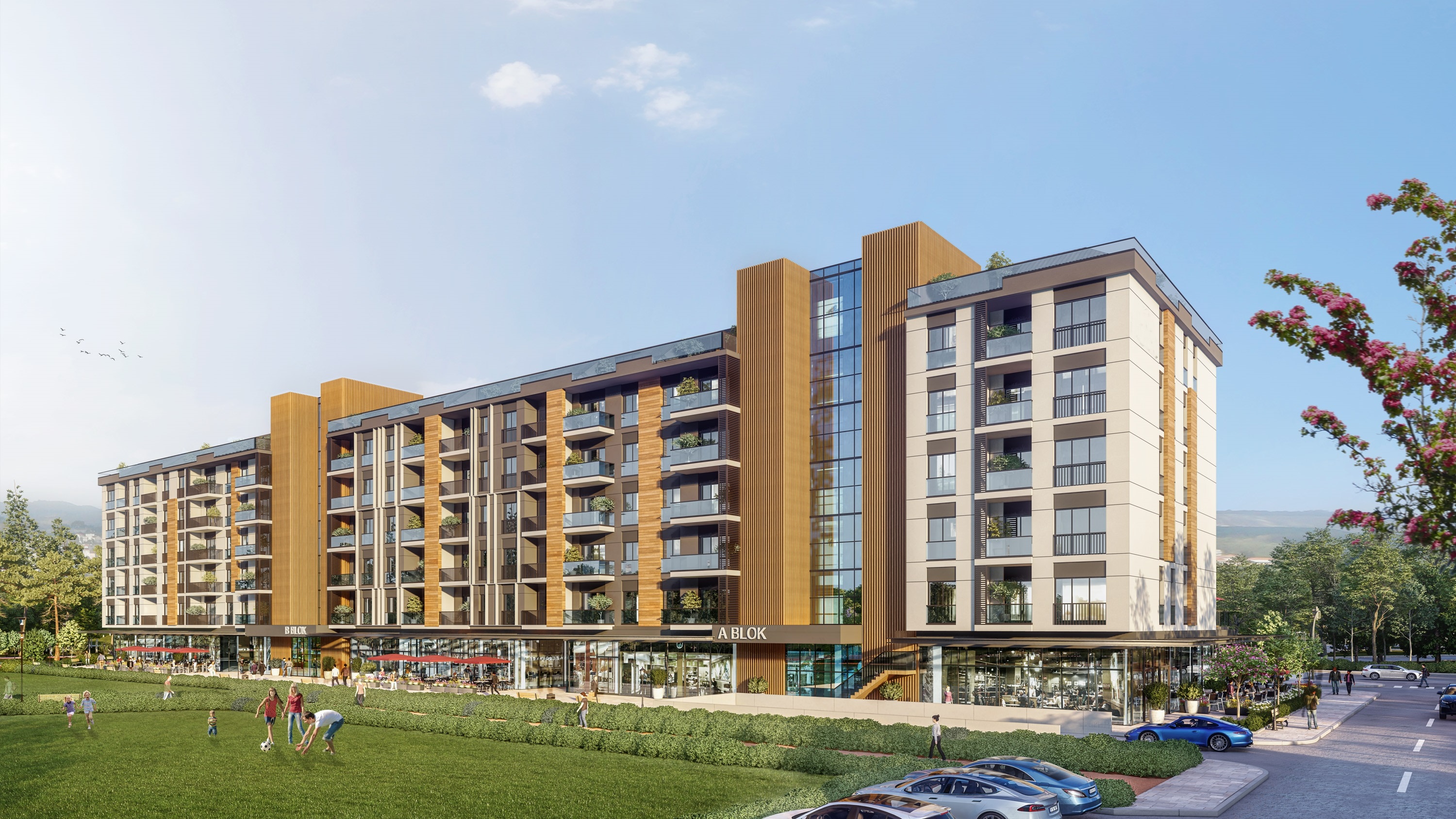 Residential Istanbul Investment Apartments For Sale - Lovely social park areas