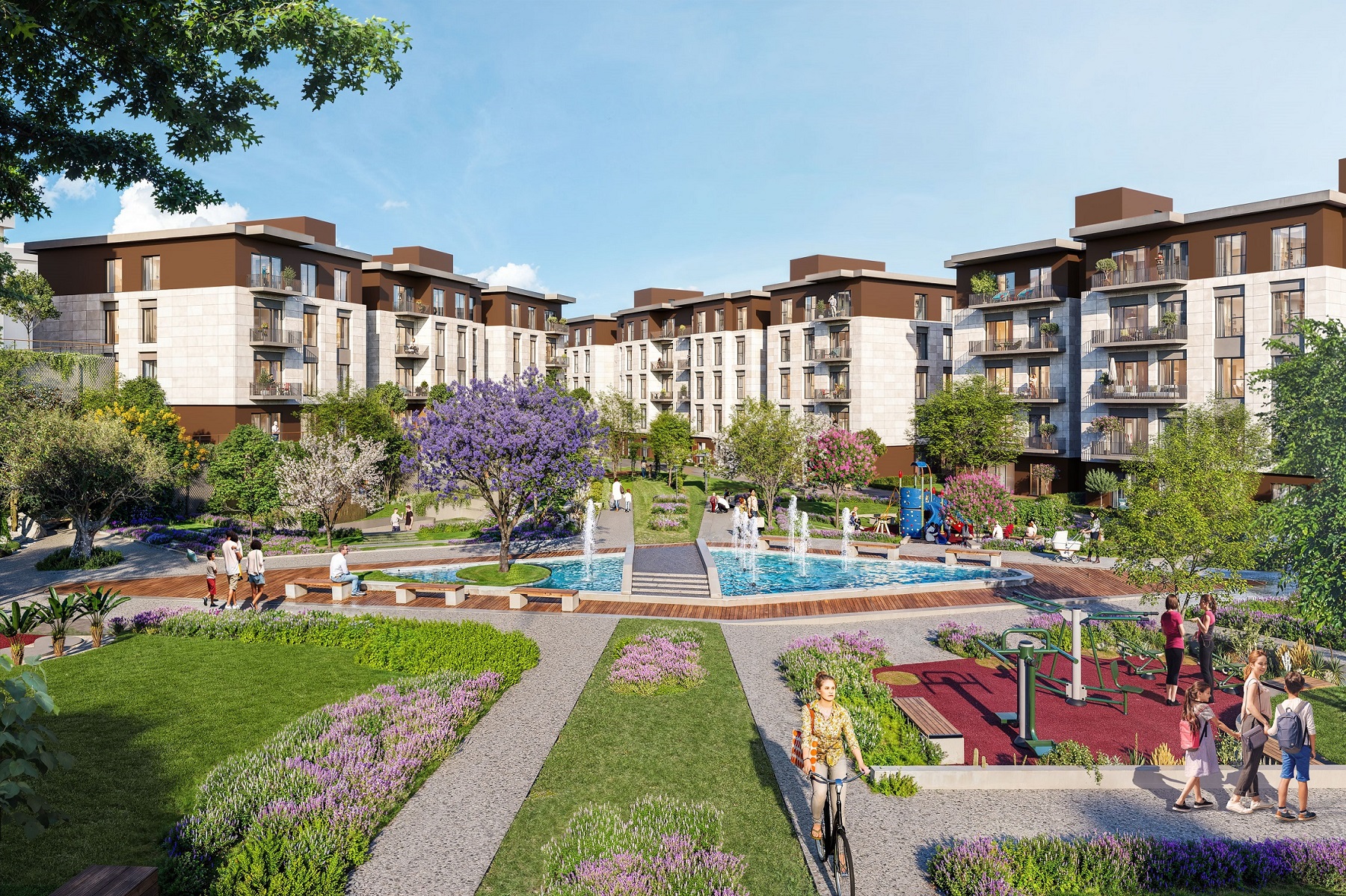 Nearing Completion Apartments For Sale in Basaksehir, Istanbul - Main view of the luxury complex