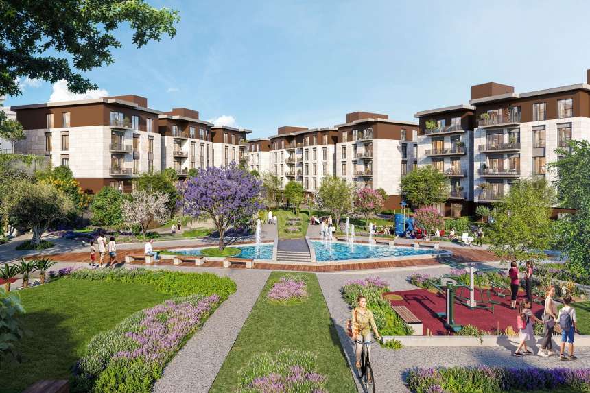 Nearing Completion Apartments For Sale in Basaksehir, Istanbul - Main view of the luxury complex