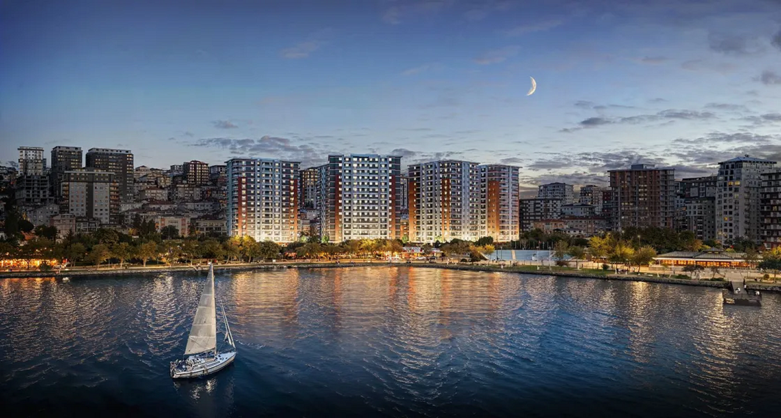 Lakeside Apartments For Sale In Istanbul - A beautiful lakeside complex