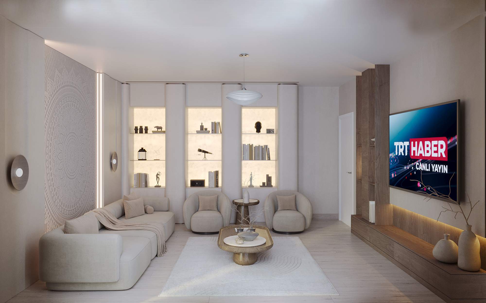 City Centre Istanbul Apartments for Sale in Kagithane - Spacious lounge