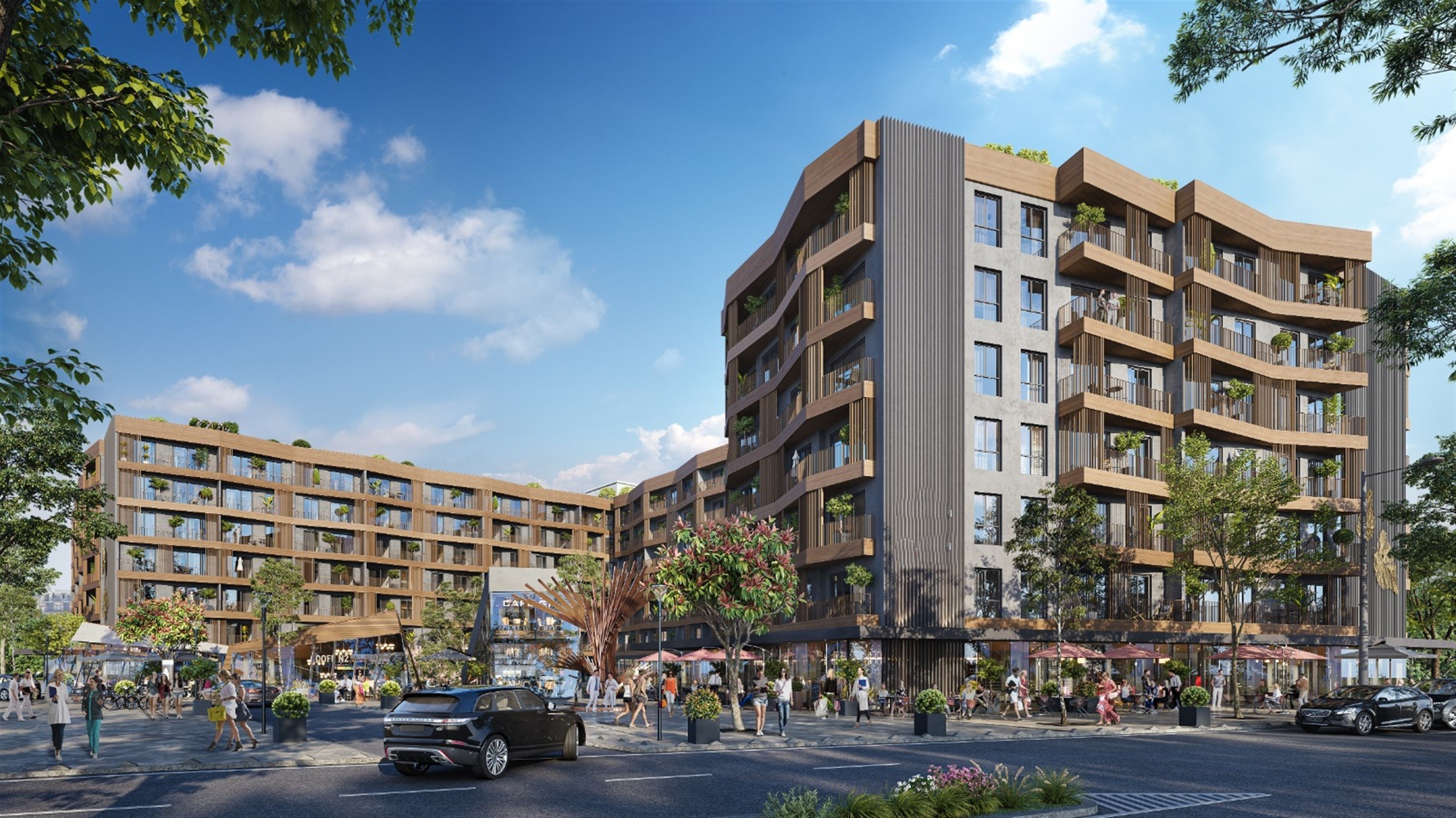 Luxury Residence Apartments In Istanbul For Sale - Vast social exterior areas