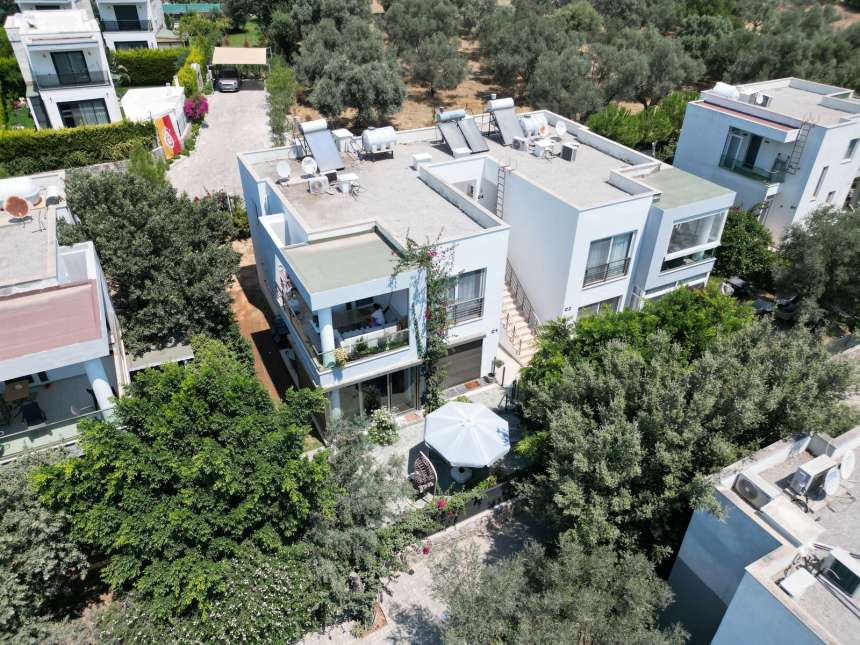 Charming Three-Bedroom Bodrum Property For sale - Arial view over the property