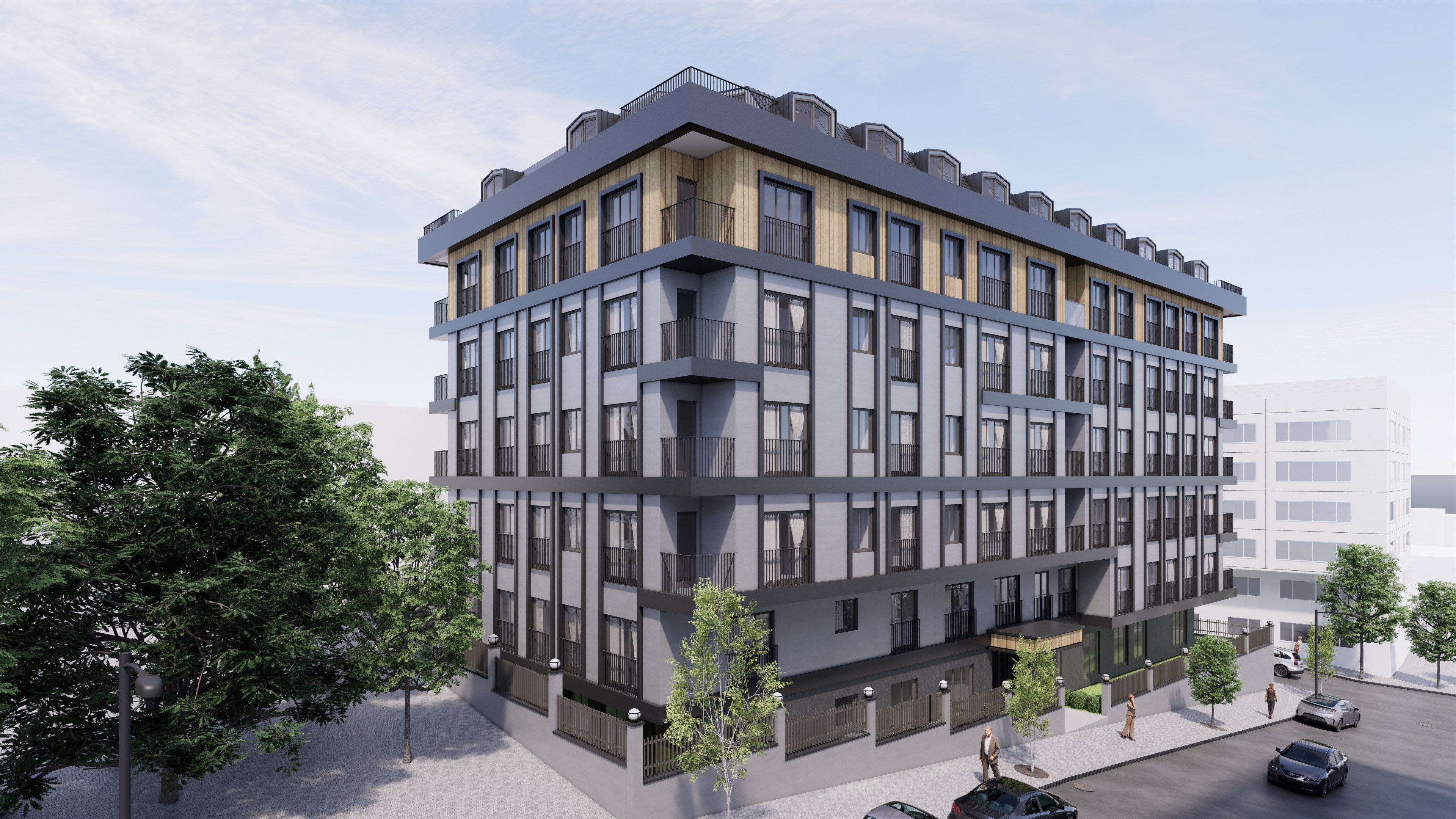 Istanbul Residential Apartments In Kagithane For Sale - Main view of the apartment complex