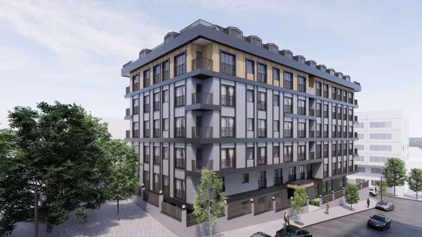 Istanbul Residential Apartments In Kagithane For Sale - Main view of the apartment complex