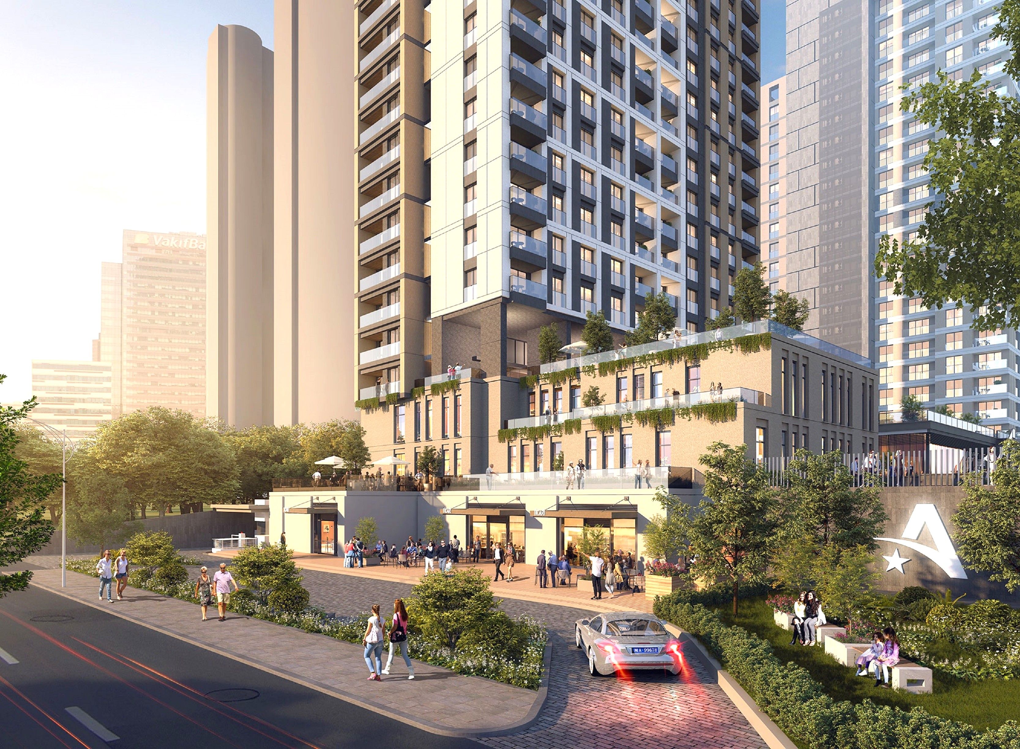 Istanbul Property For Sale in Umraniye – On-complex cafes and restaurants