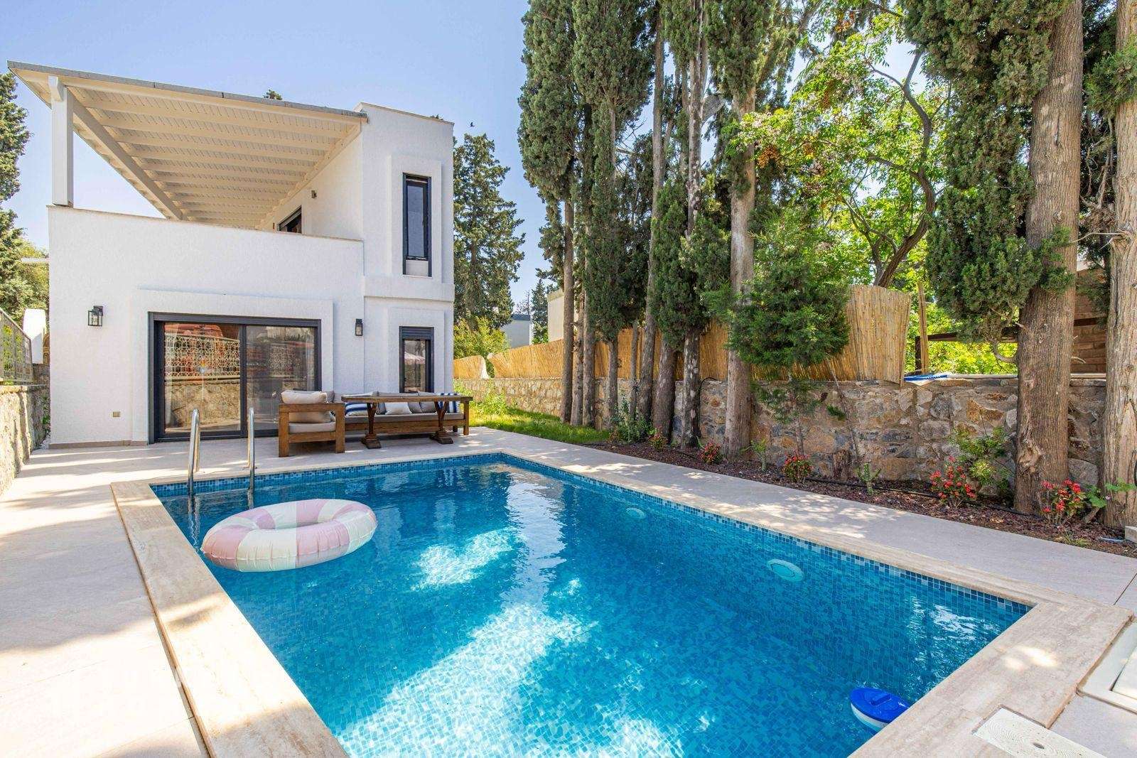 Newly Built Bodrum Villa For Sale In Central Gumusluk - Private pool and garden