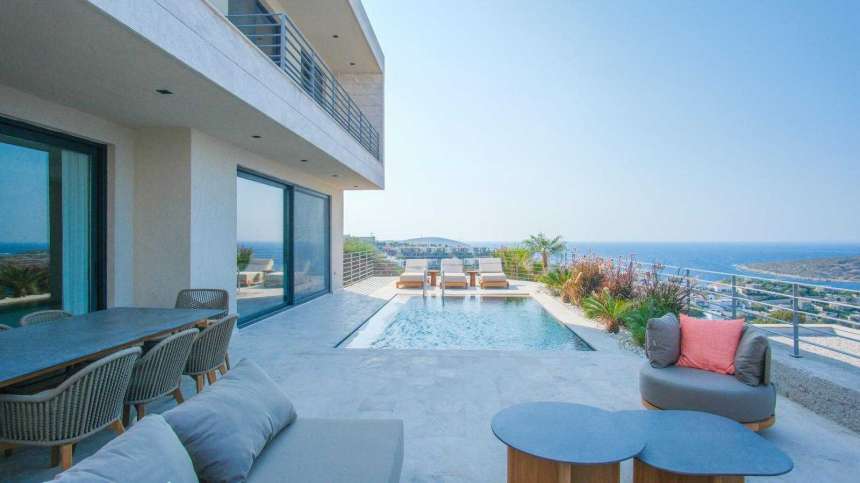 Panoramic Sea View Bodrum Property For Sale - Private pool and terraces