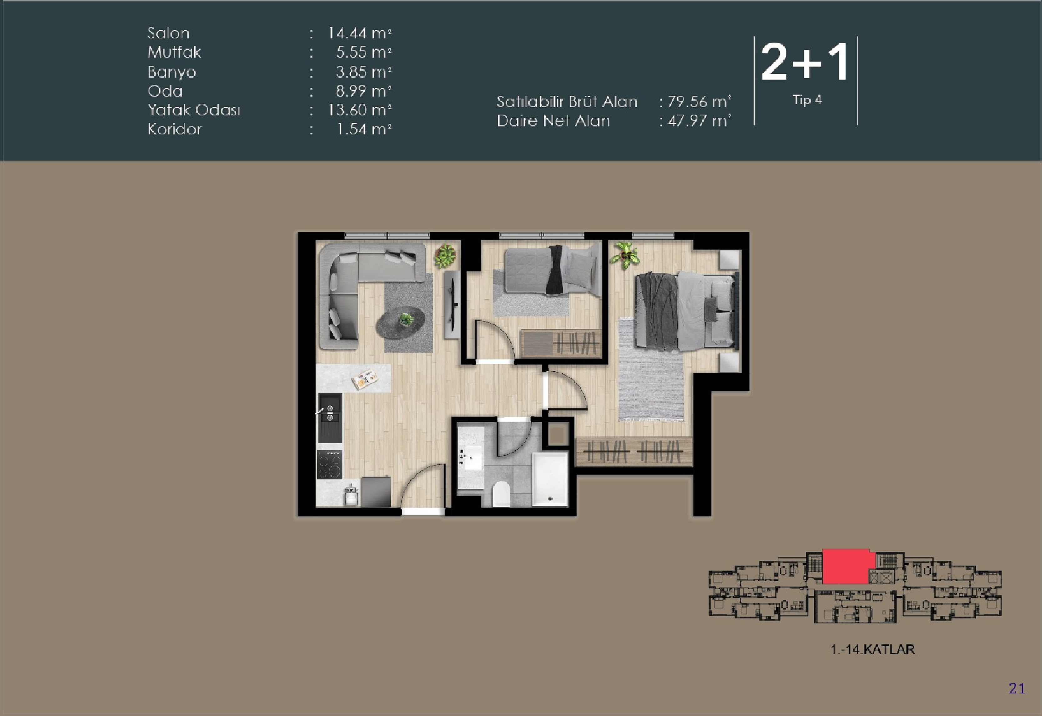 Urban Istanbul Properties For Sale - Two bedroom with one bathroom