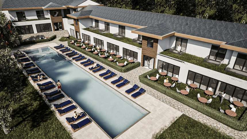 Fethiye Apartments & Commercial Units For Sale - Communal pool and sunbathing terraces
