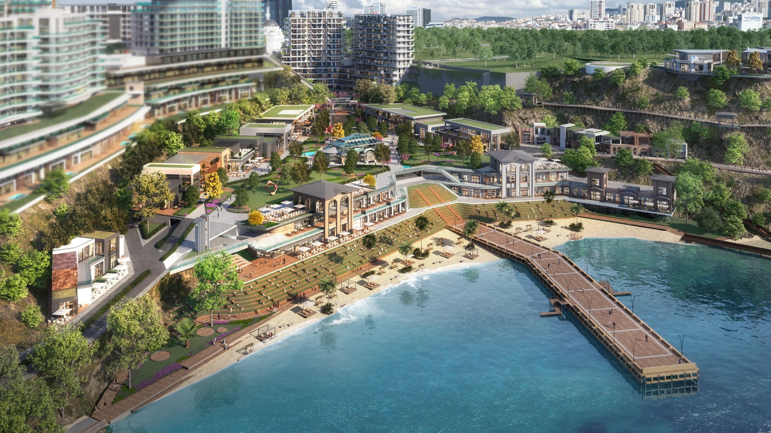 Istanbul Apartments For Sale in Kartal - A range of on-complex facilities 