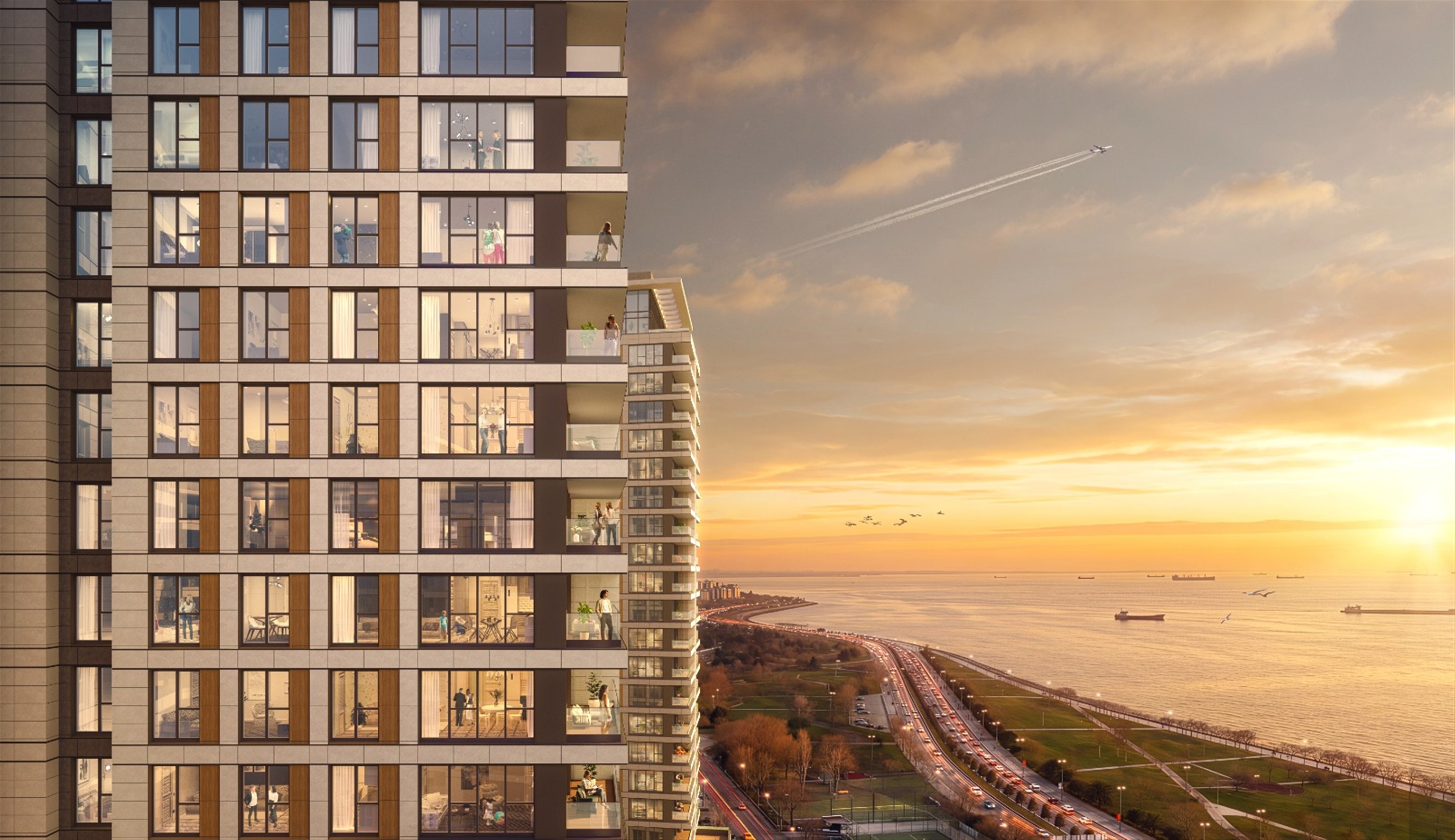 Seafront Istanbul Apartments For Sale in Kartal - Apartments with balconies