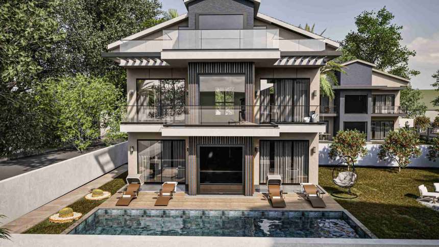 Lavish Newly Built Fethiye Villa For Sale - Three-storey villa