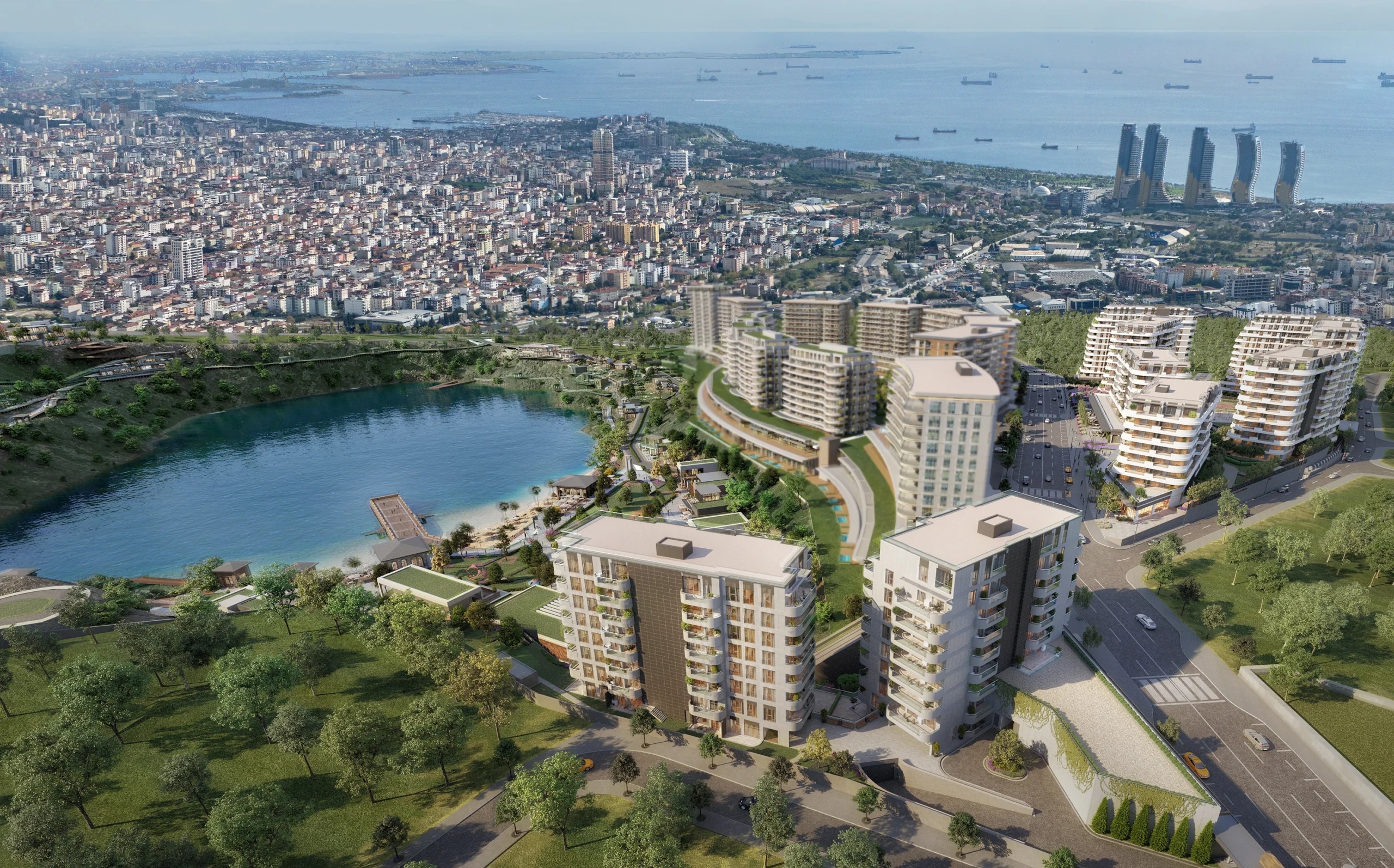 Prestigious Istanbul Apartments For Sale in Kartal - A magnificent complex of residential homes