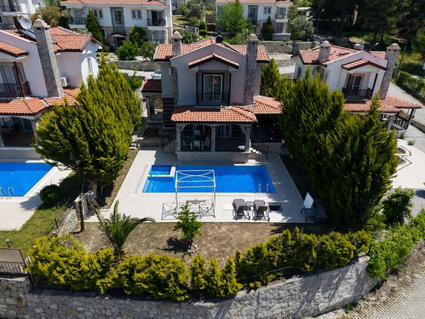 Rural Detached Villa For Sale Near Seydikemer - Villa with a private garden, pool and privacy