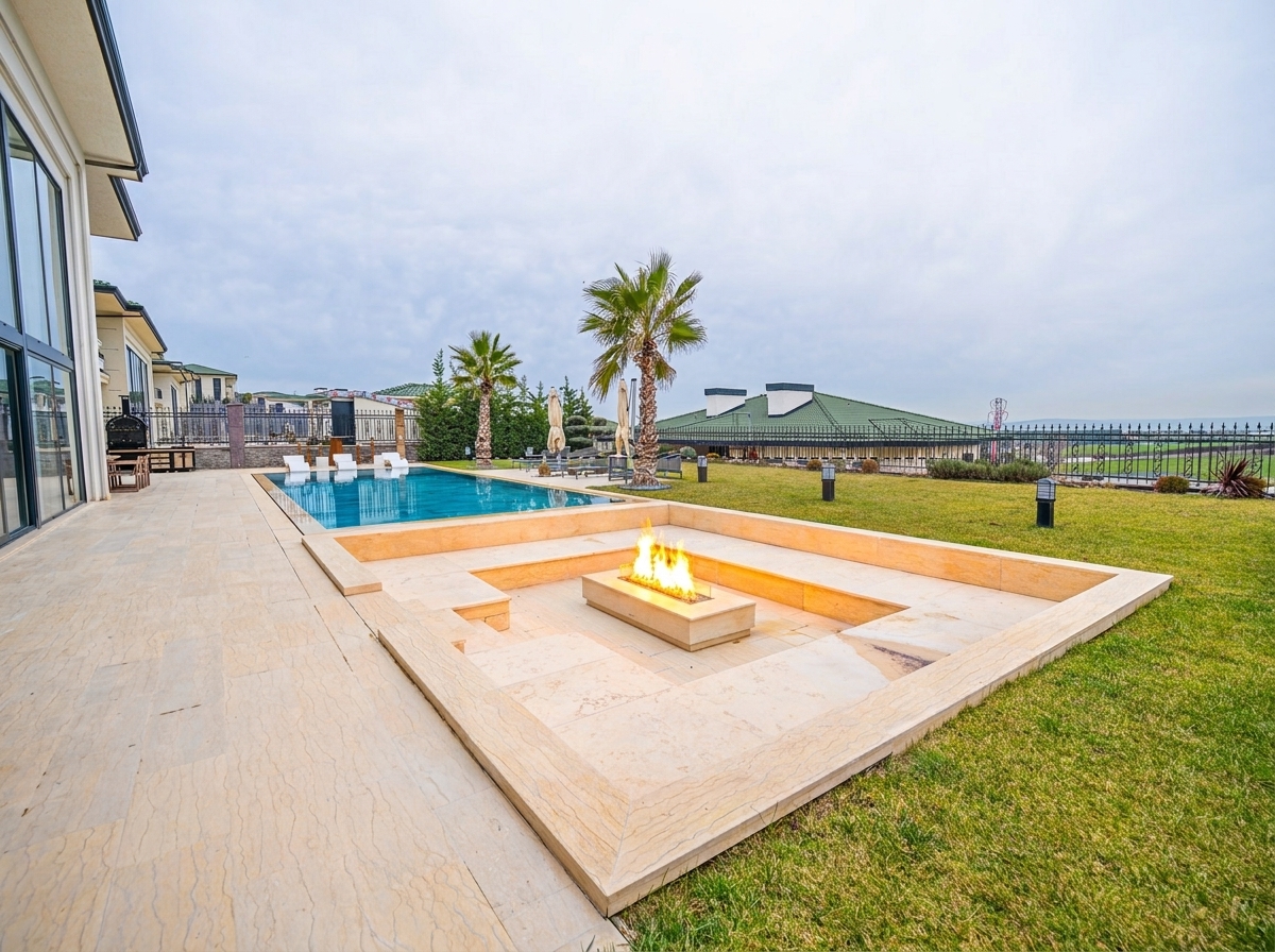 Prestigious Istanbul Property For Sale - Private exterior with terraces and sunbathing areas