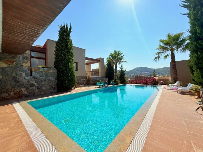 Brand New Detached Luxury Villa In Bodrum For Sale - Shared pool