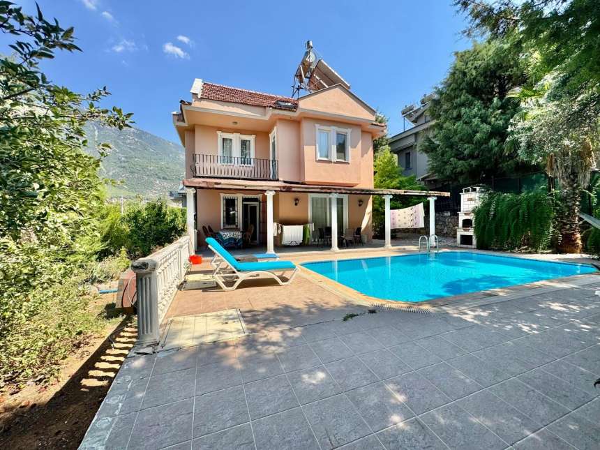 Charming Detached Fethiye Property For Sale - Main view of the beautiful villa and garden