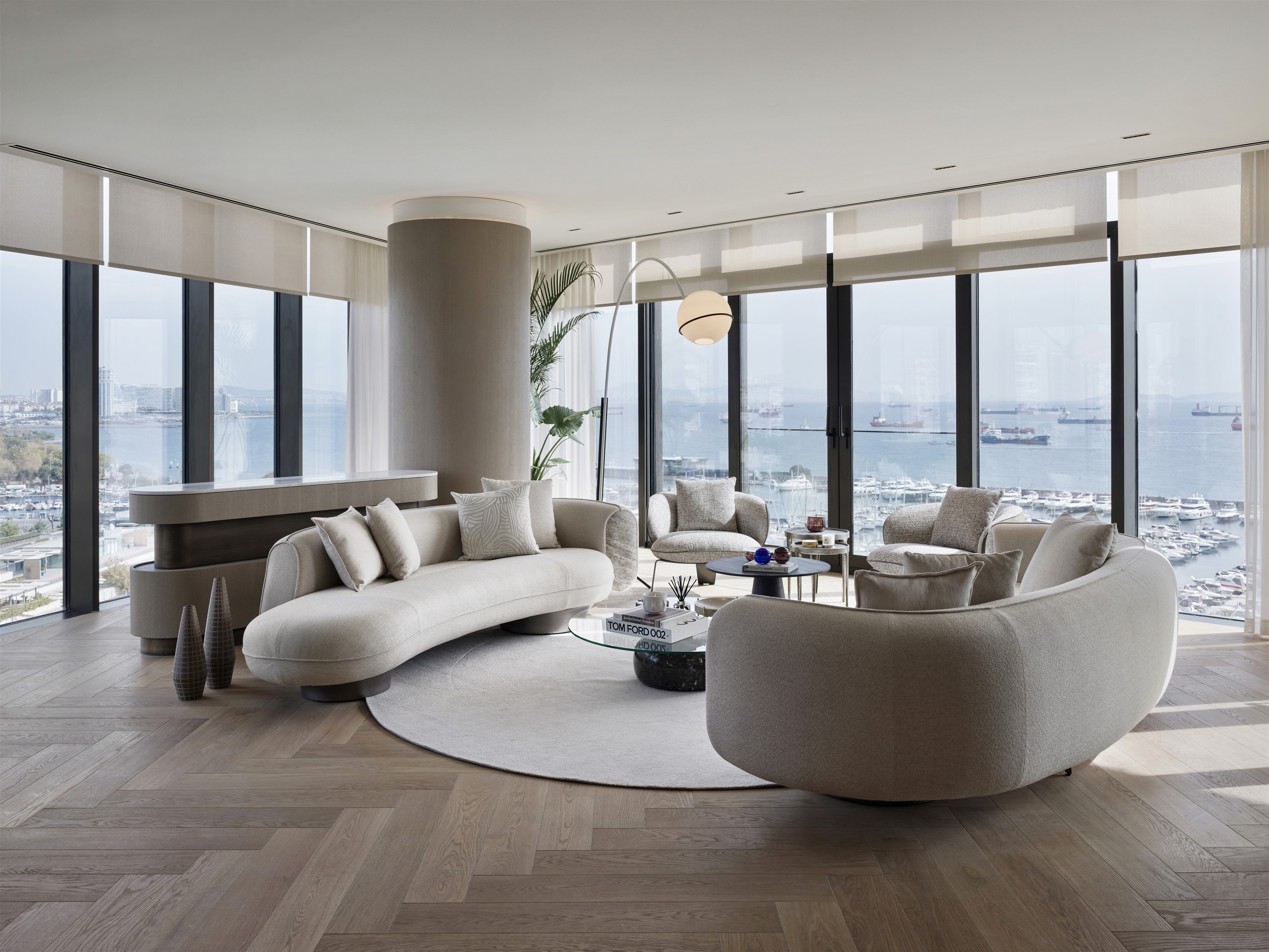 Sea Front Apartments In Istanbul For Sale - Lounge with amazing sea views
