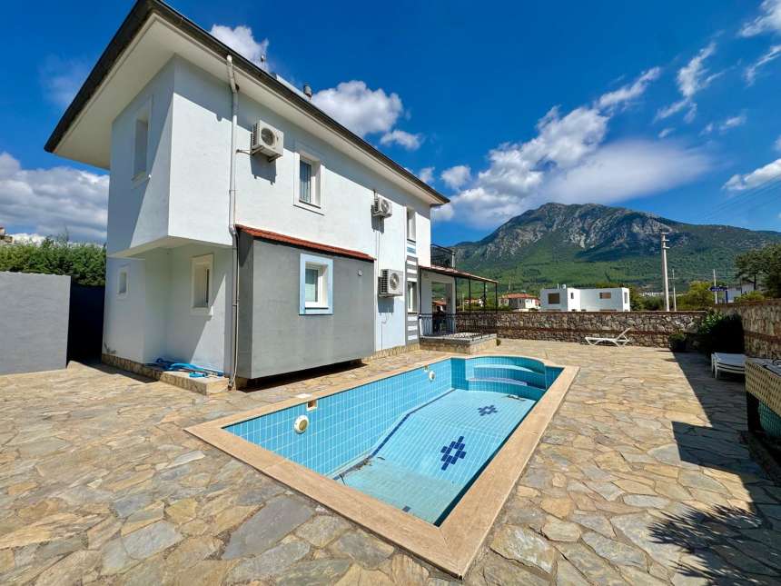 Beautiful Detached Villa In Uzumlu, Fethiye For Sale - Private terrace and pool