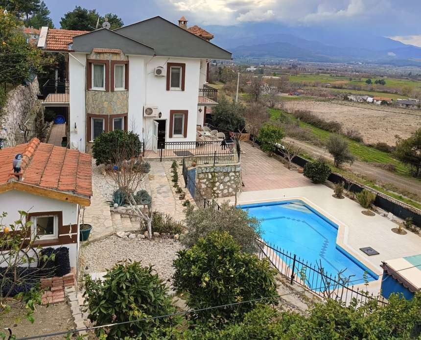 Countryside Villa In Fethiye For Sale - Main view of the nature view villa