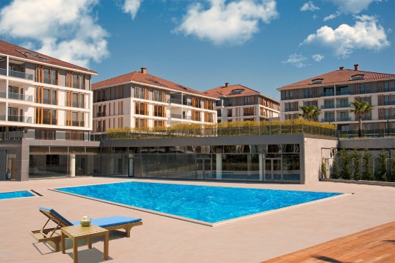 Low Rise Apartments For Sale In Istanbul - Sea Views- complex views