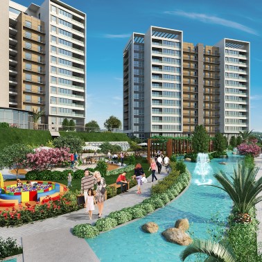 	  Turnkey Basaksehir Investment apartments For Sale - Istanbul - complex view