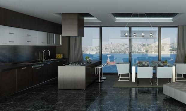 Bosphorus view apartment in Istanbul - Cook and dine with a sea view